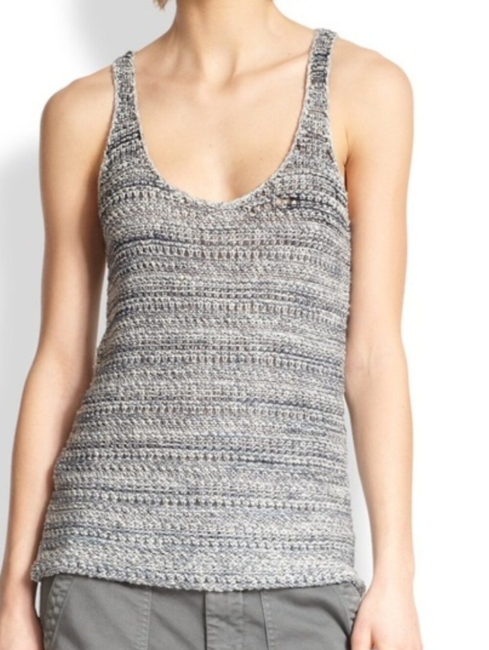 Vince Gray Knit Tank Top